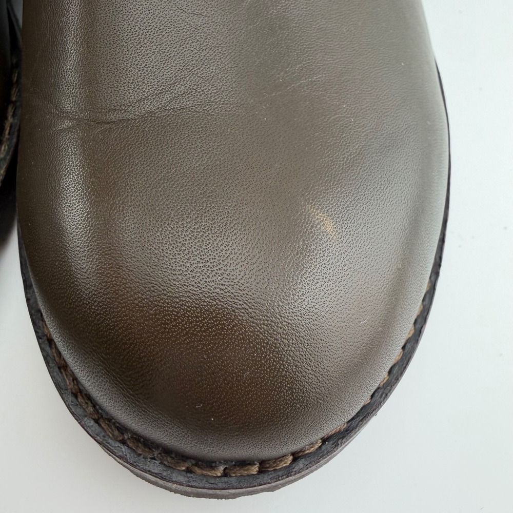Matt Bernson Shearling Leather Ankle Boots Womens 10 Brown Buckle Winter Moto - Picture 3 of 9